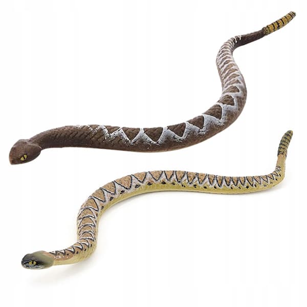 2 PCS. DECORATIVE PVC SNAKE FIGURINE, DURABLE AND REALISTIC