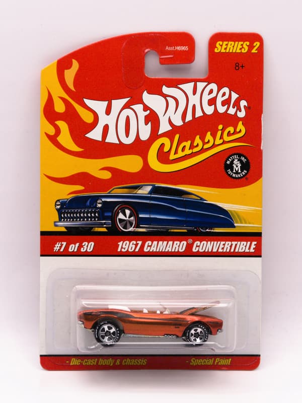 Hot Wheels Classics 1967 Camaro Convertible, Orange