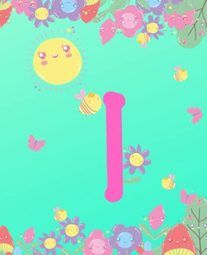 I: Adorable Monogram Initial "I" Composition Notebook for Girls: (7.5 x 9