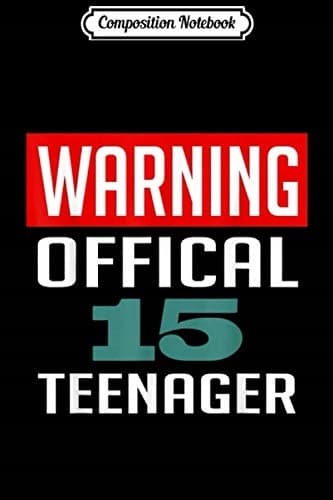 Composition Notebook: Warning Official Nager – 15th Birthday 2004 Gift Journal
