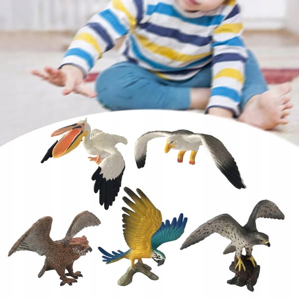 5-Piece Bird Simulation Model Educational Toy Collection – A-Style Decoration