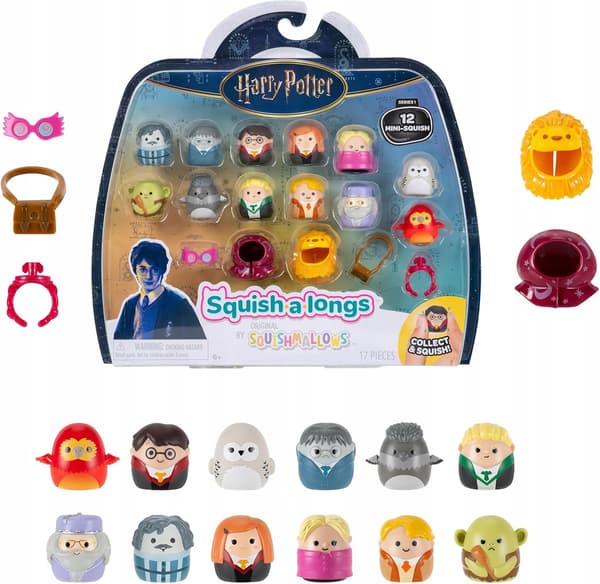 Jazwares Squishmallows Harry Potter Mini Squish-a-longs Figures Set