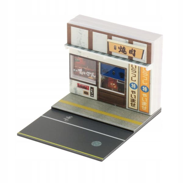 1/64 Diorama Parking Scene, Scenery Models for a BBQ Restaurant Model
