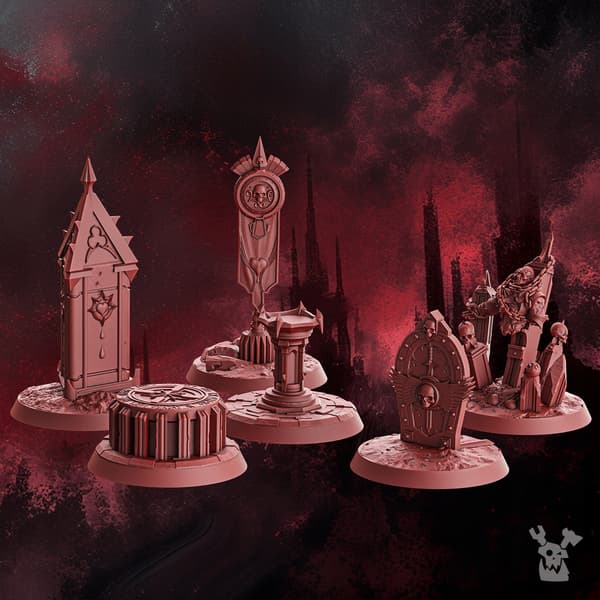 Crimson Wings Objective Markers x6 DakkaDakkaStore