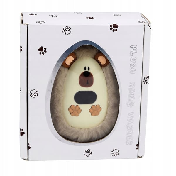 Beige Rechargeable Hedgehog Plush Hand Warmer, 45°C / 55°C / 65°C