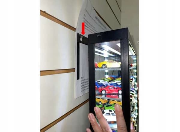 5-tier LED display cabinet for 1:43 and 1:64 scale models, WHITE, WITHOUT MIRROR, Triple9