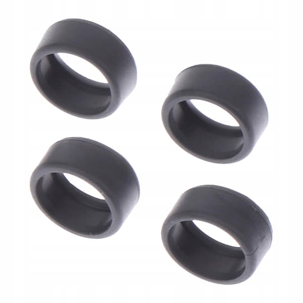 Set of 4 modified RC Model car tyres – rubber flat tyre set
