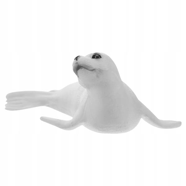 WHITE PLASTIC SEAL FIGURINE FOR DECORATION
