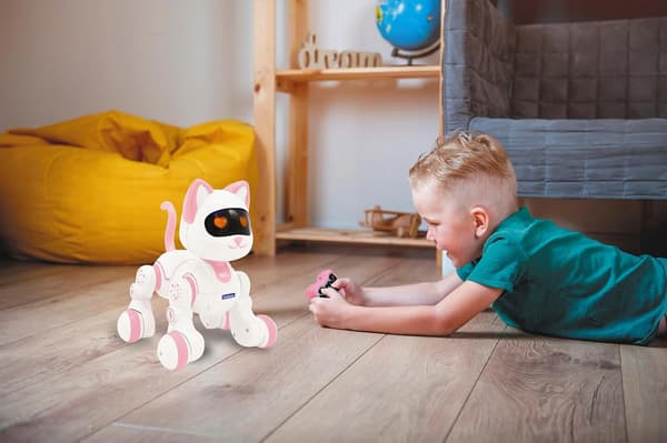 Lexibook Power Kitty Jr programmable STEM robot – pink and white