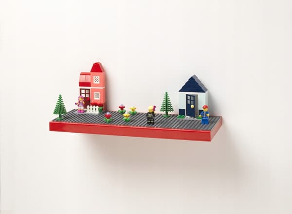 LEGO WALL SHELF WITH 3 BUILDING PLATES – BLUE 40130801