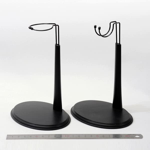 Black 12-inch doll stand – Basic accessory for action figures – Model B stand