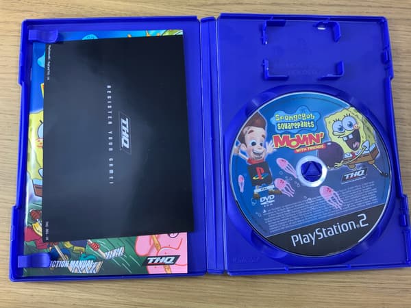 SPONGEBOB SQUAREPANTS MOVIN’ WITH FRIENDS – perfect disc – PS2 set