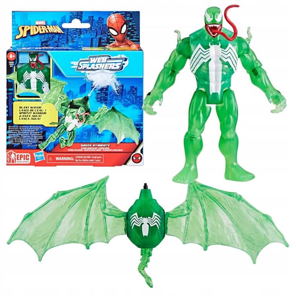 Hasbro Marvel Spider-Man Epic Hero Web Splashers Green Symbiote Figure