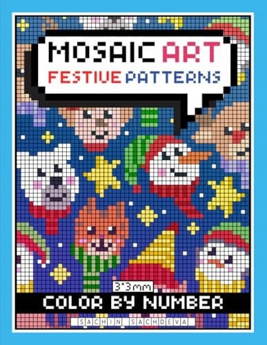 Sachdeva, Sachin Mosaic Art Colour-by-Number: Festive Patterns Mystery Chris