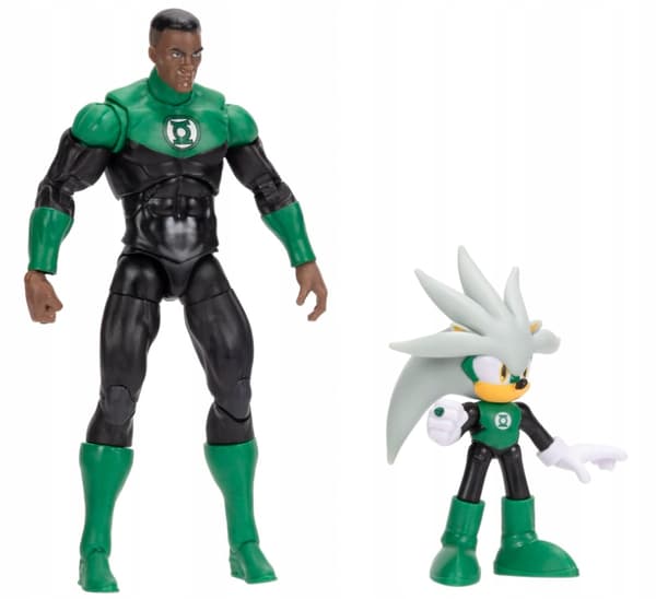 SONIC x DC SILVER & GREEN LANTERN FIGURE SET Collectable figure