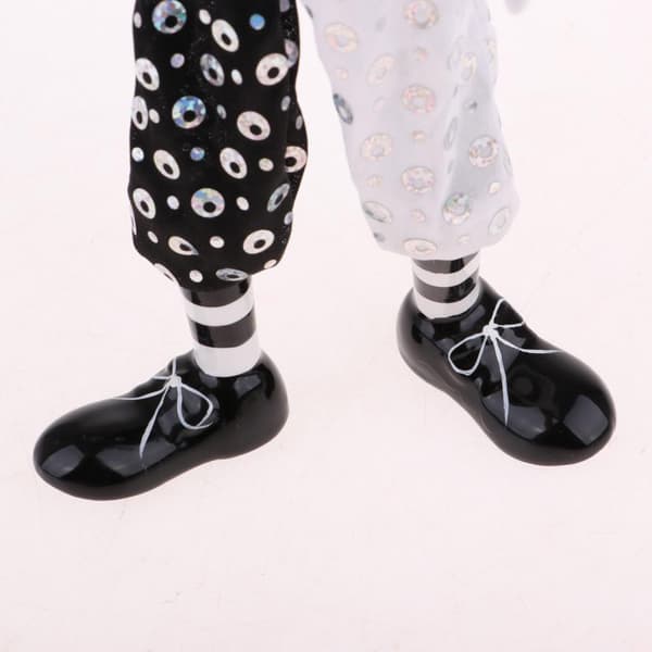 Porcelain clown doll – White + black