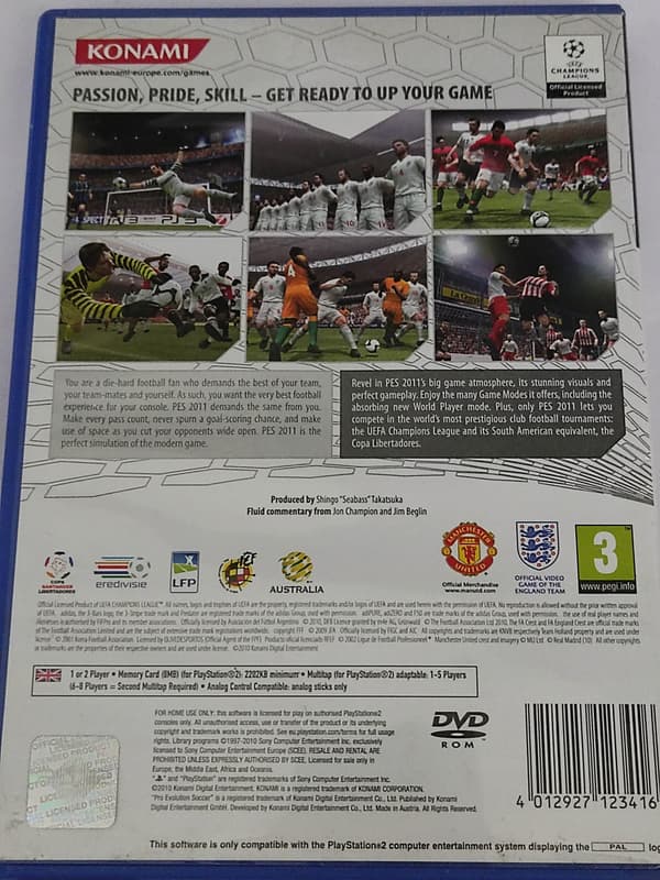 PS2 PRO EVOLUTION SOCCER 2011 PES GAME FOR PLAYSTATION