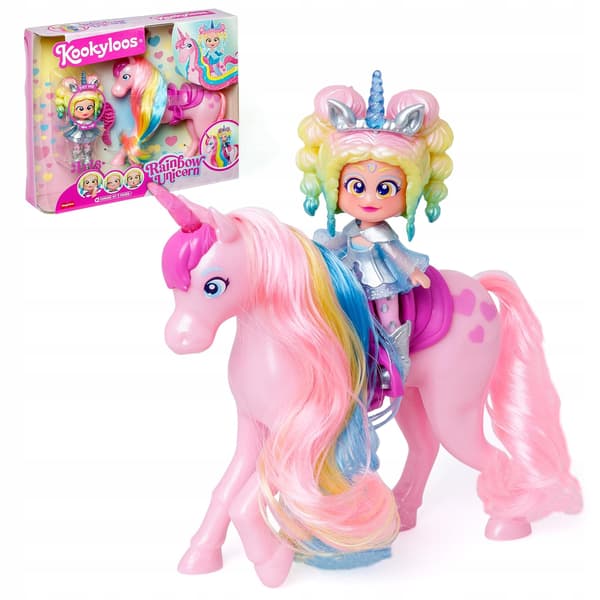 KOOKYLOOS SET: IRIS RAINBOW UNICORN DOLL FOR GIRLS (COMBING)