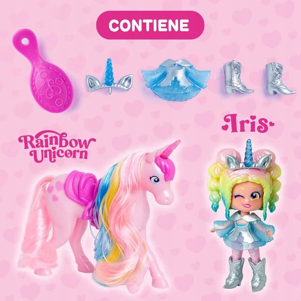 KOOKYLOOS SET: IRIS RAINBOW UNICORN DOLL FOR GIRLS (COMBING)