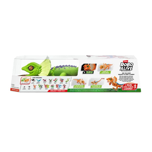 ZURU Robo Alive interactive walking green lizard figurine