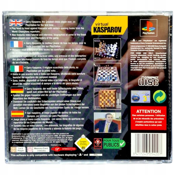 Virtual Kasparov Sony PlayStation PSX PS1