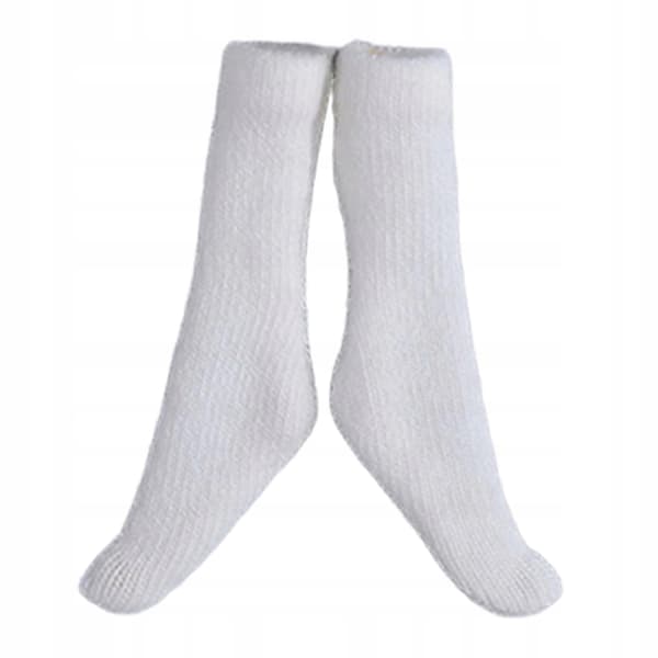Miniature socks for 1/12 scale action figures, a doll accessory, retro white