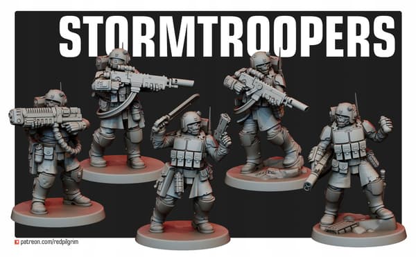 Stormtroopers x5, Red Pilgrim Miniatures, 28 mm
