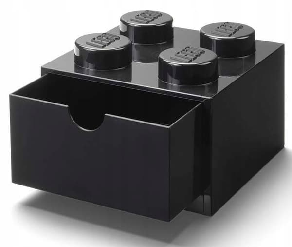 LEGO 4-Drawer Black Desk Brick Storage Box