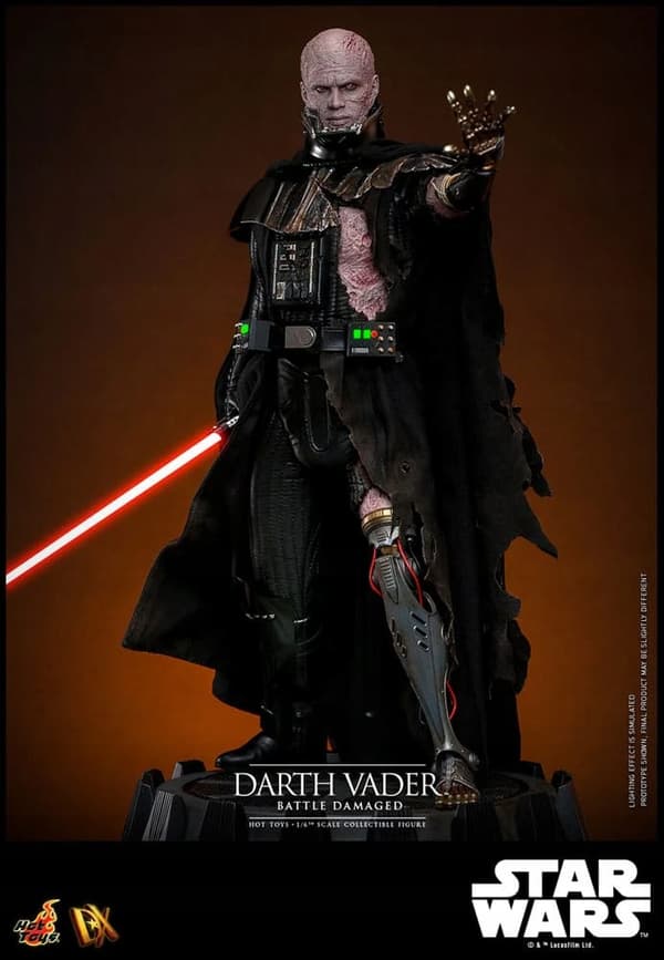 Darth Vader Battle-Damaged Star Wars 1/6 Scale Figure, 35 cm