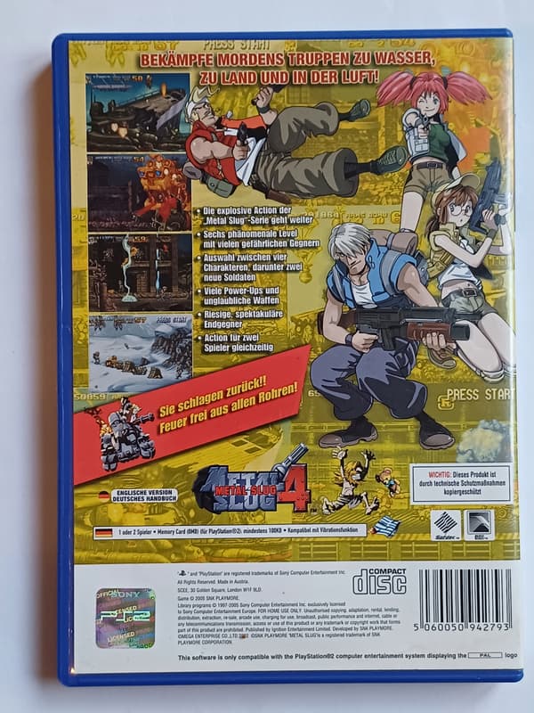 Metal Slug 4, PS2