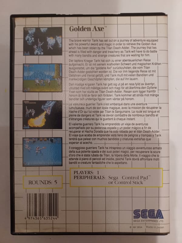 Golden Axe, Sega Master System