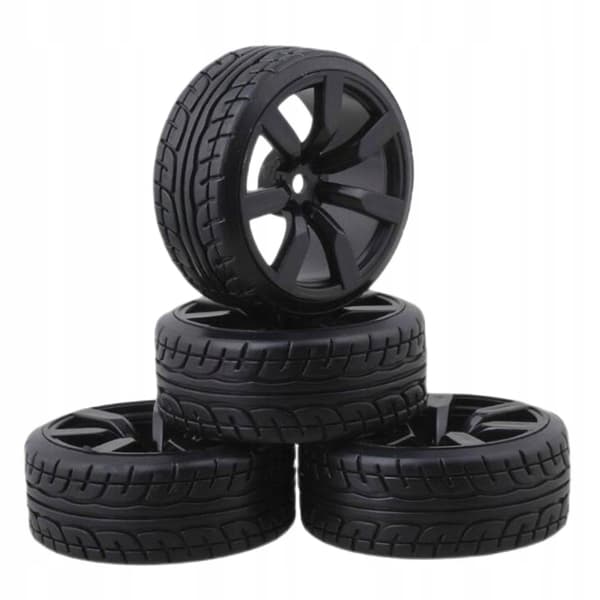 4x 12 mm rubber tyres – Adapter – Use durable, wear-resistant replacements – Universal