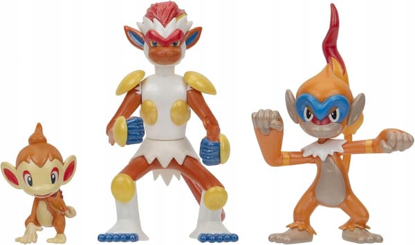 FIGURES: CHIMCHAR, MONFERNO AND INFERNAPE EVOLUTION TRIO SET