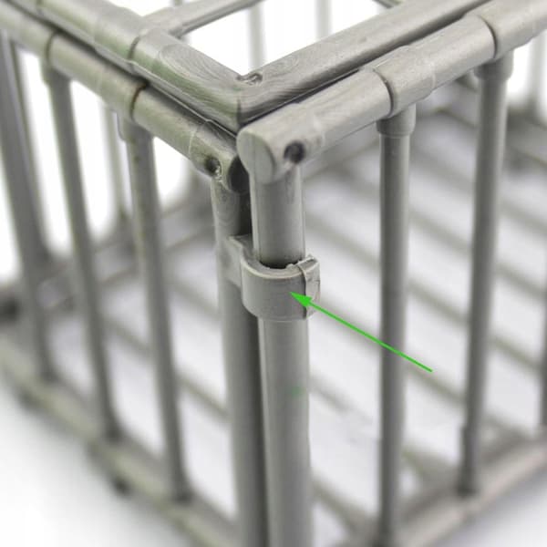 Handmade Cage Model Toy Clip-on – 1 piece, 1:6 scale, creative silver model