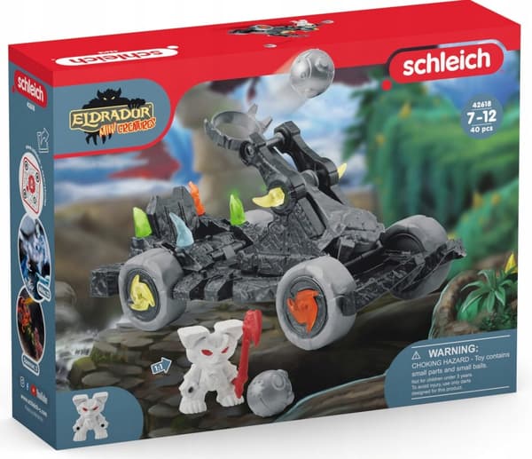 SCHLEICH ELDRADOR CATAPULT WITH MINI CREATURE + ACTION FIGURE