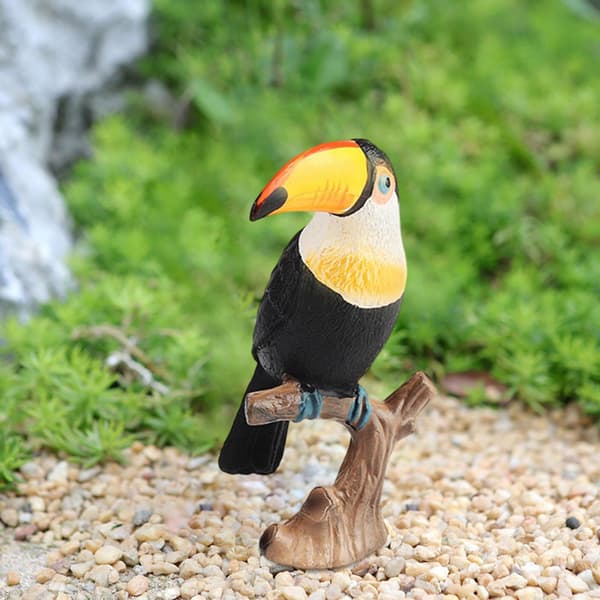 Simulation: Craft Bird Collection – PVC Artificial Birds Perched on a Branch