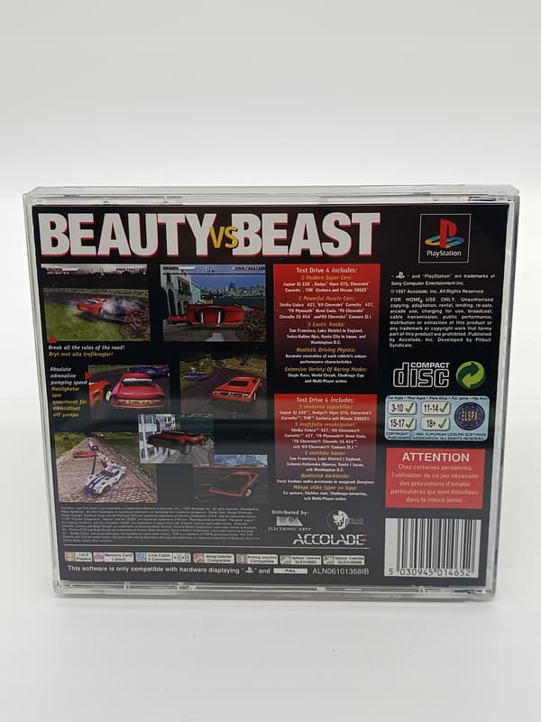 TEST DRIVE 4 game for Sony PlayStation (PSX) – NEW REPLACEMENT BOX