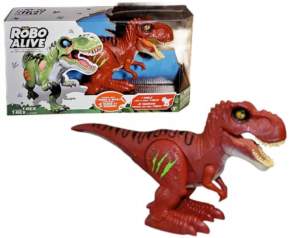 ZURU Interactive Dinosaur: Walks, Glows, Makes Sounds – Attacking T-Rex (Red)