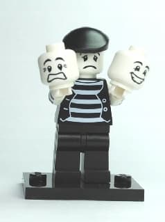 Lego Minifigures col02-9 Mime FIGURKA-U