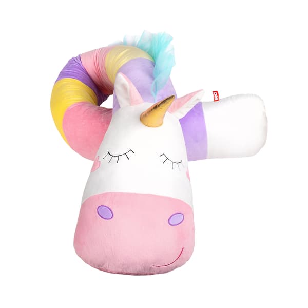 An elegant, soft unicorn-shaped toy cushion, 190 cm