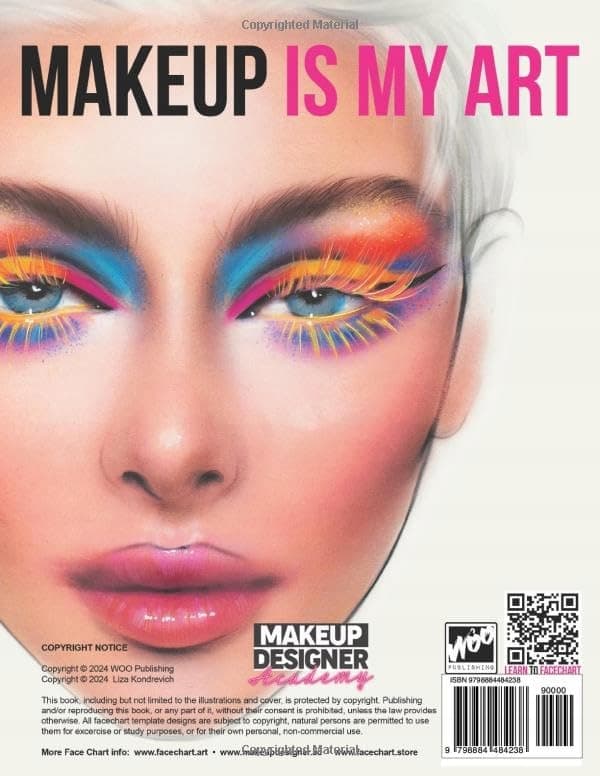 Kondrevich, Liza Facechart Template Practice Book 1: Blank Face Chart Make-up