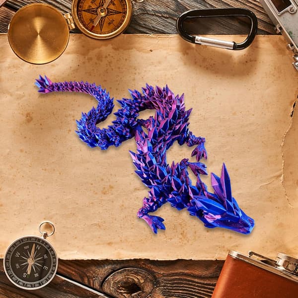 Mini Dragon Egg – blue and purple, 3D-printed, 30 cm