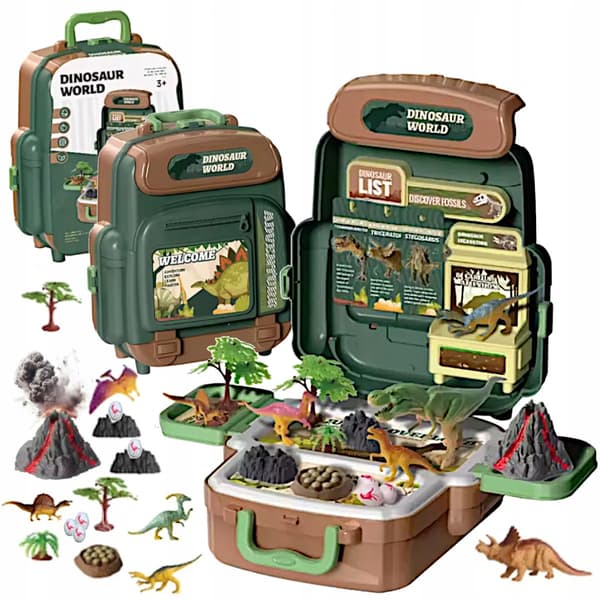 DINOSAURS IN A RUCKSACK – T-REX DINOSAUR FIGURES – EXPLORER SET – TOY – GIFT