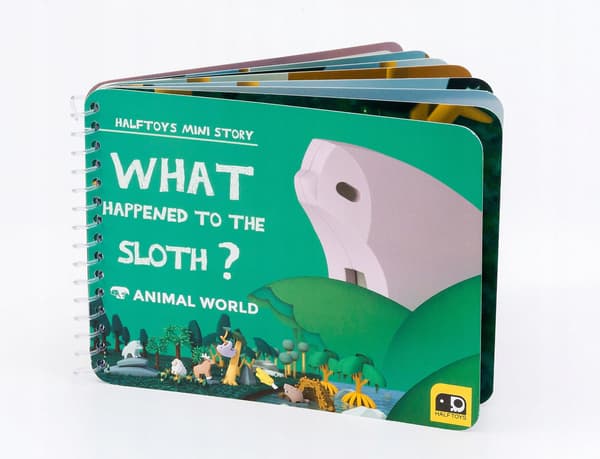 HalfToys Magnetic Fold-out Sloth with a book