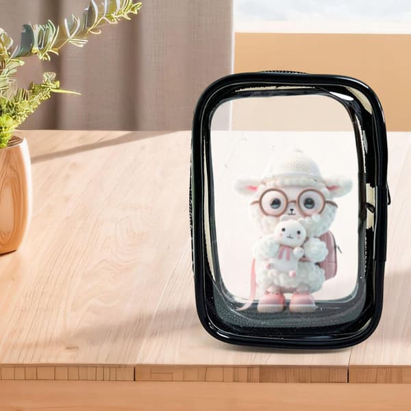 3xClear Figure Display Bag Doll Display Case PVC Gift Backpack, 2 pieces