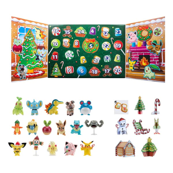 POKÉMON ADVENT CALENDAR – SURPRISE PACKAGE – ORIGINAL – 16 UNIQUE FIGURINES