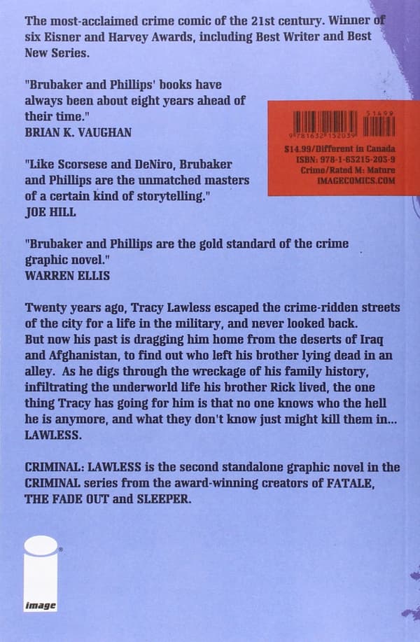 Criminal Volume 2: Lawless, edited by Brubaker