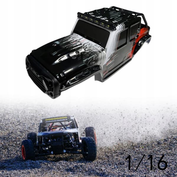 DIY RC Car Shell Canopy: Thickened Modification for RC Car Body – Black and Red