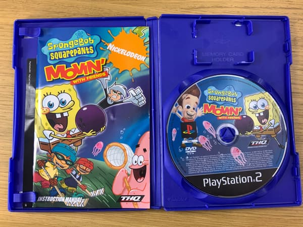 SPONGEBOB SQUAREPANTS MOVIN’ WITH FRIENDS – perfect disc – PS2 set