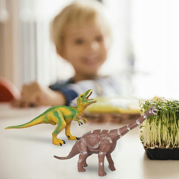 2x Realistic dinosaur figurines Play set Small dinosaur figurines for Style D
